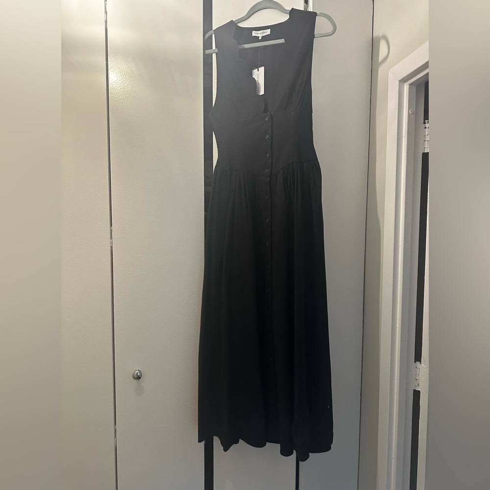 WeWoreWhat Black Button-Down Dress NEW W TAGS